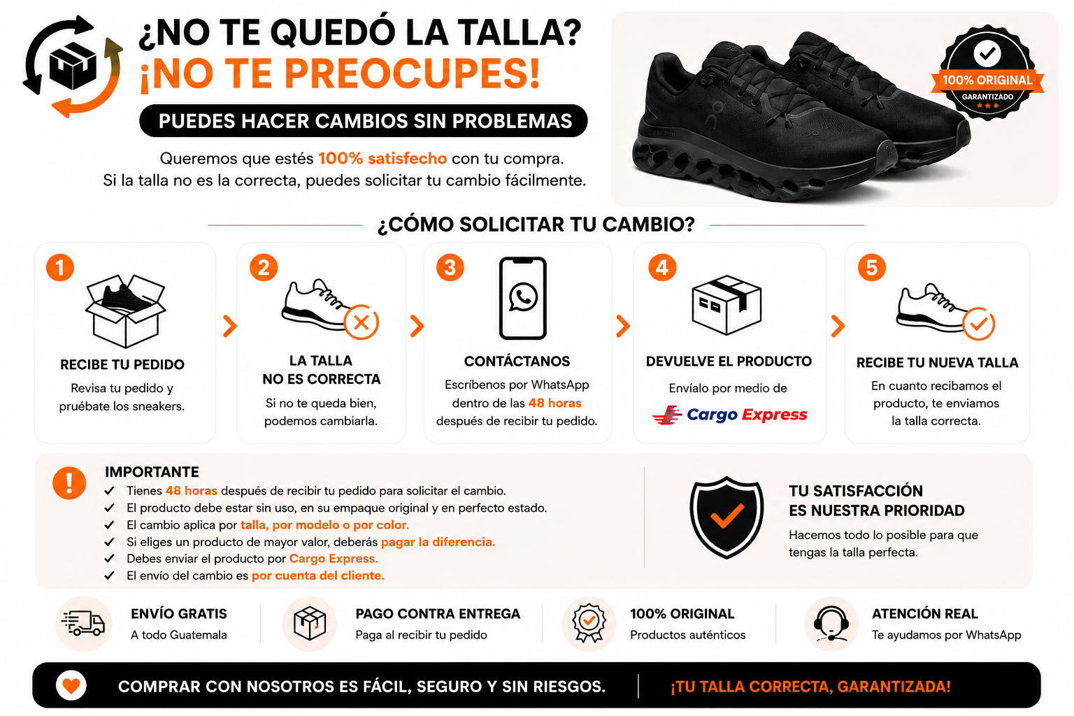 ¿No te quedó la talla? No te preocupes: puedes hacer cambios sin problemas en 5 pasos
