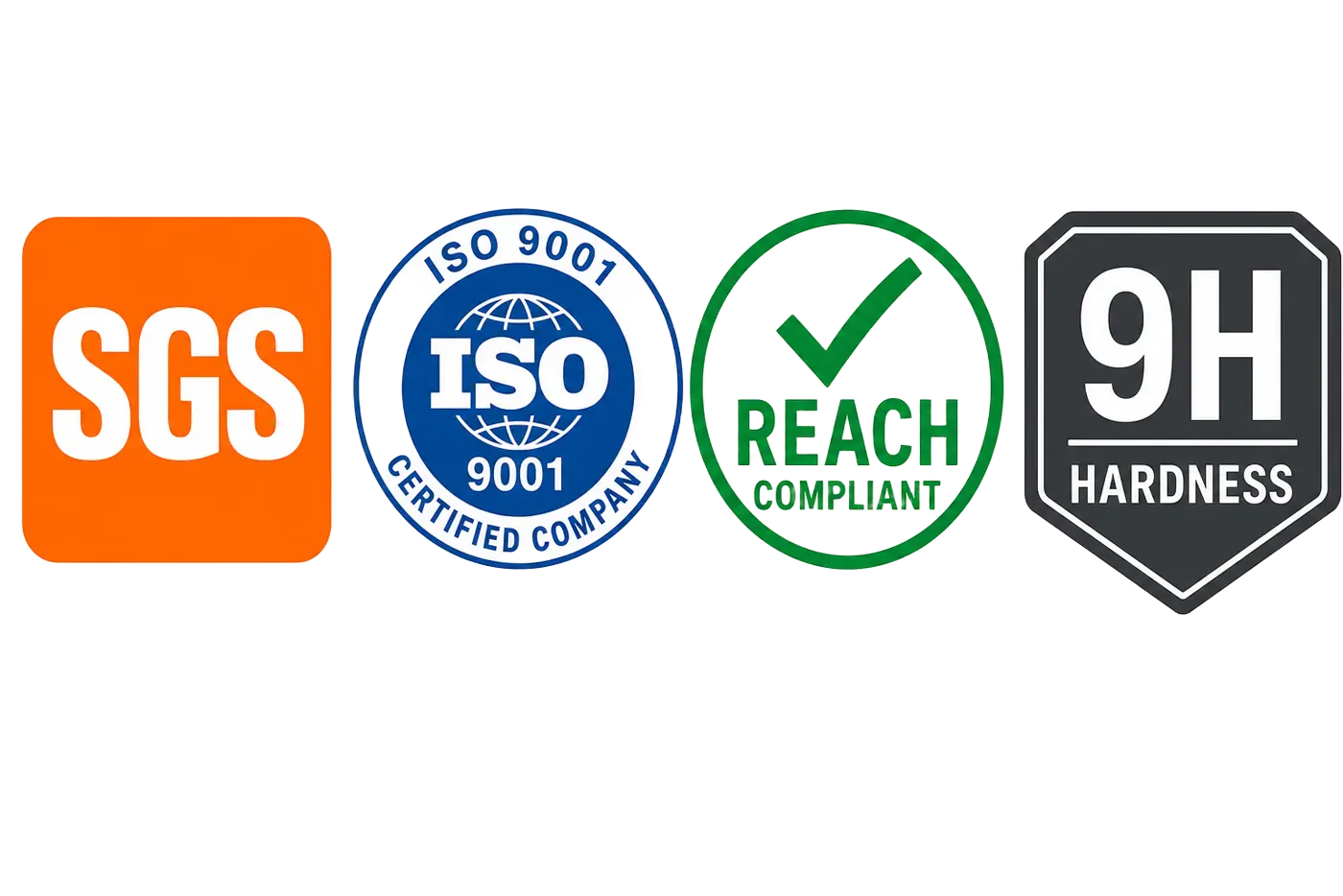 Certificaciones SGS, ISO 9001, REACH y 9H