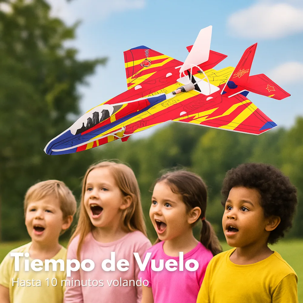 Avión planeador de espuma en acción 3