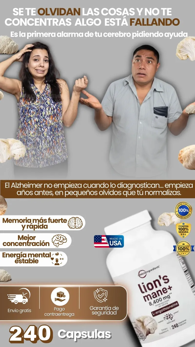 Melena de León Lion's Mane+ 8,400 mg (240 cápsulas)