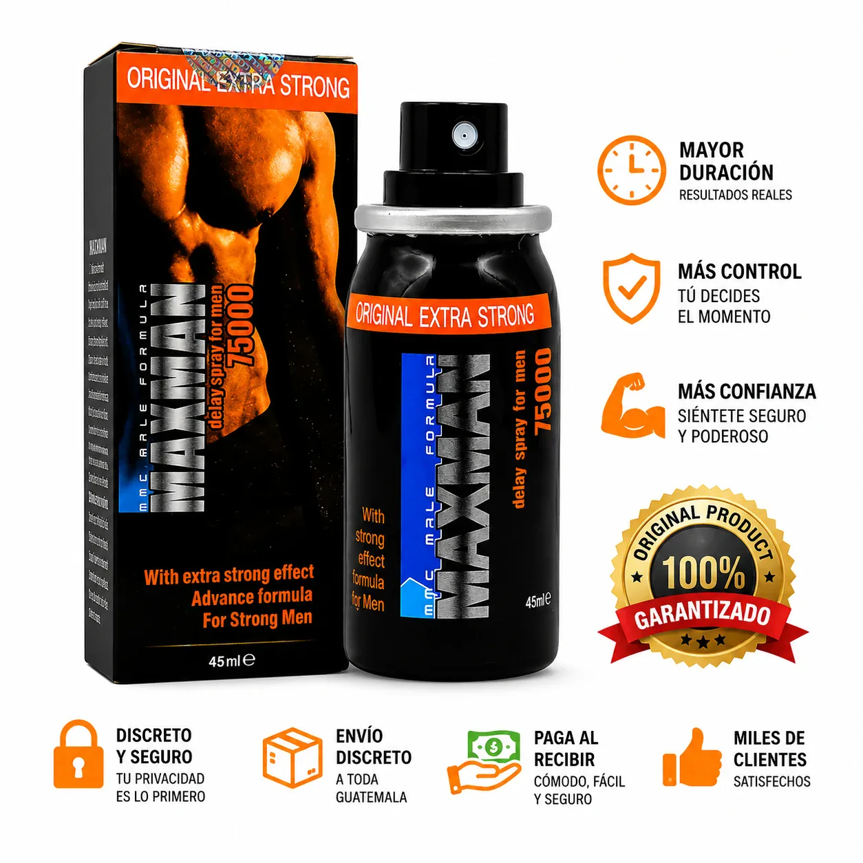 Maxman 75000 Spray Retardante (45 mL) — Mayor Control y Resistencia