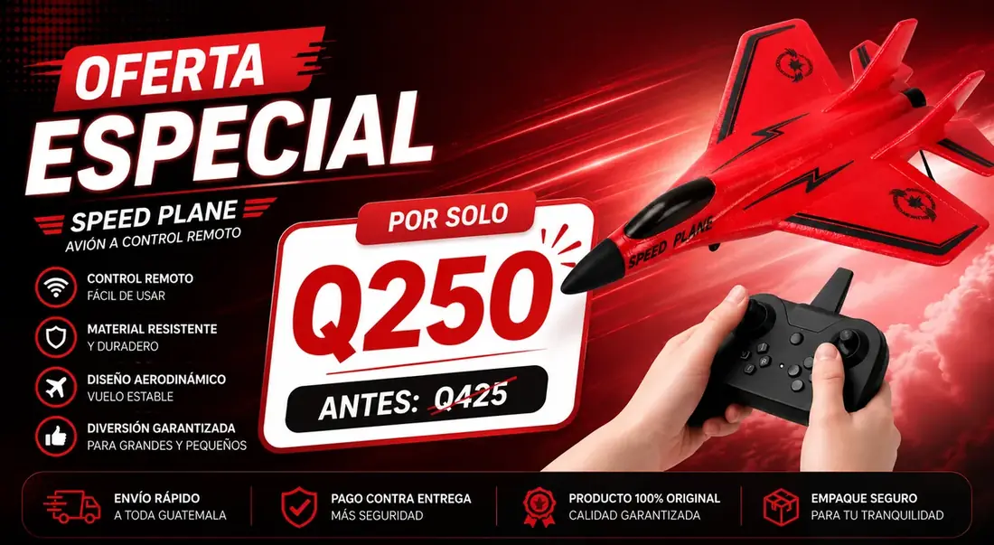 Oferta especial Speed Plane avión a control remoto por solo Q250 antes Q425