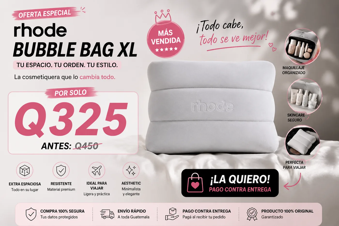 Oferta exclusiva Rhode Bubble Bag XL en gris