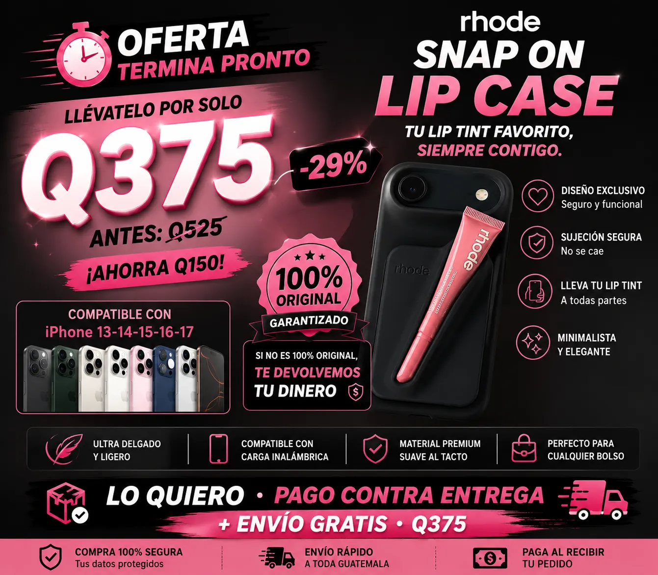 Oferta exclusiva Rhode Snap-On Lip Case