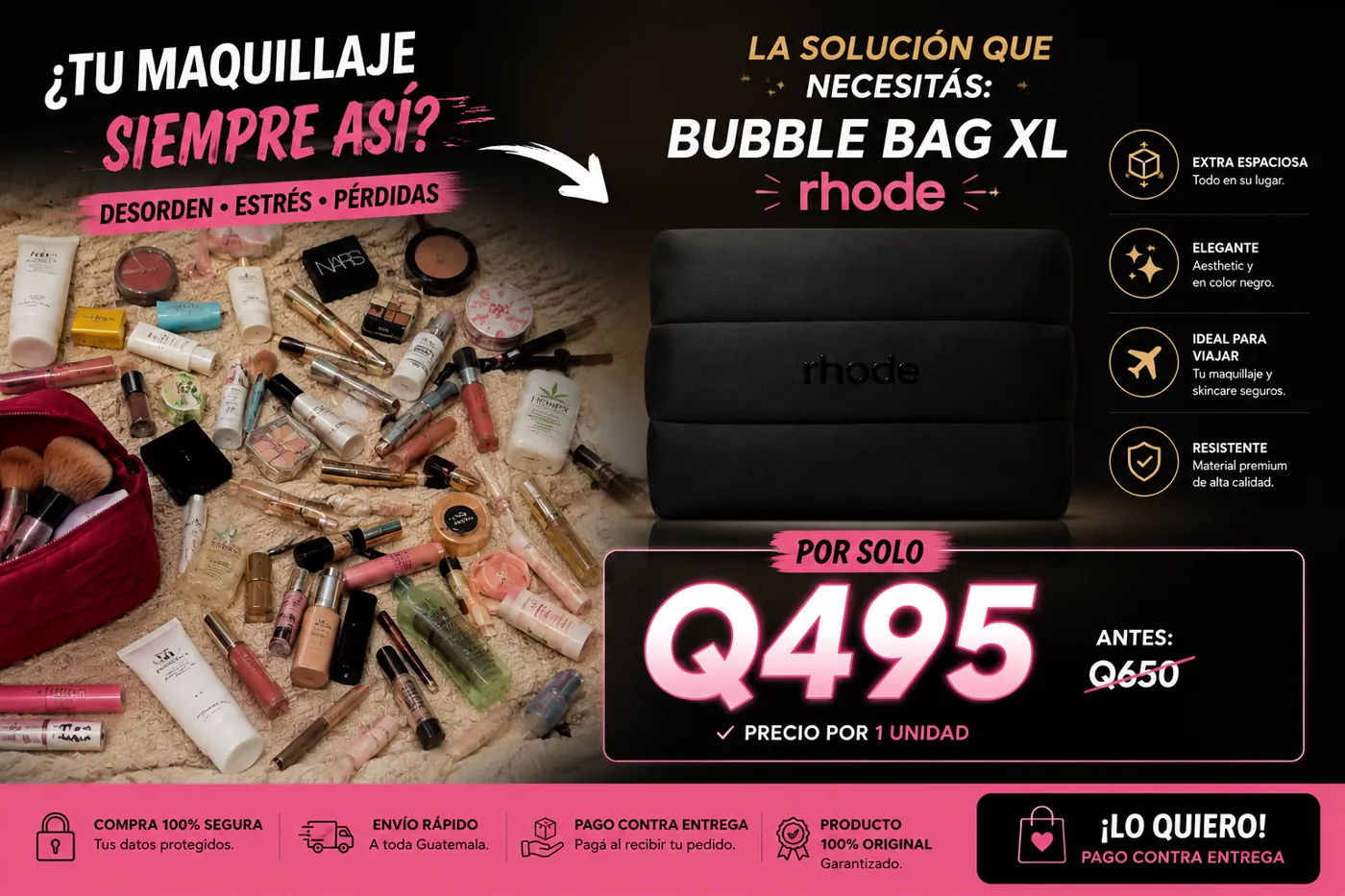 Oferta exclusiva Rhode Bubble Bag Black XL