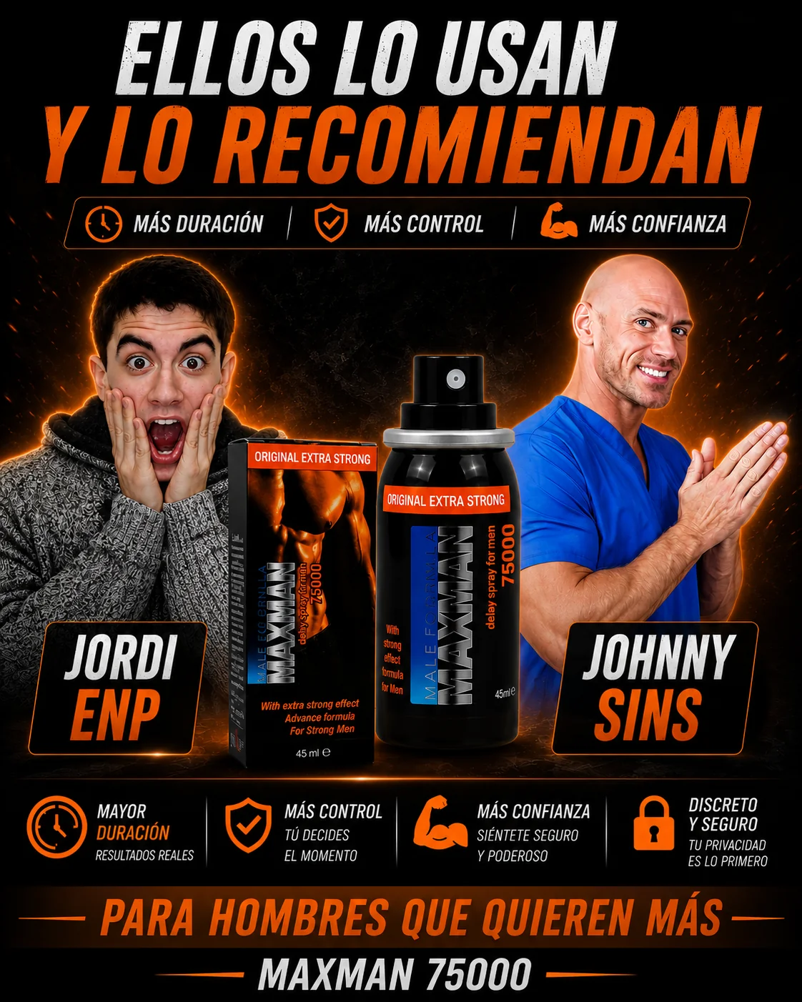 Ellos lo usan y lo recomiendan — Maxman 75000