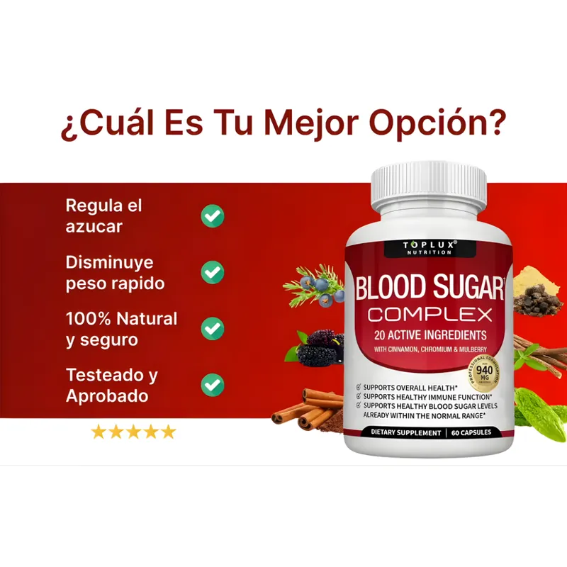 Regula el azúcar, apoya el control de peso, 100% natural y seguro
