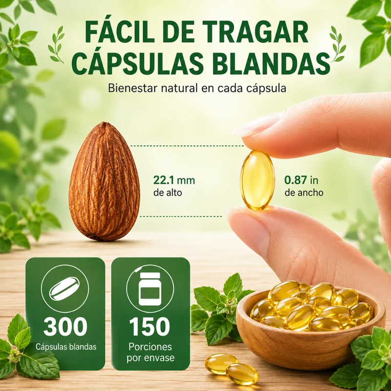 Cápsula blanda de aceite de orégano, fácil de tragar