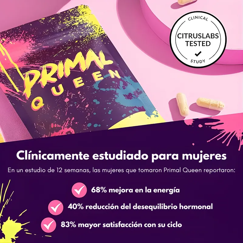 Clínicamente estudiado para mujeres: 68% más energía, 40% menos desequilibrio hormonal y 83% mayor satisfacción con su ciclo