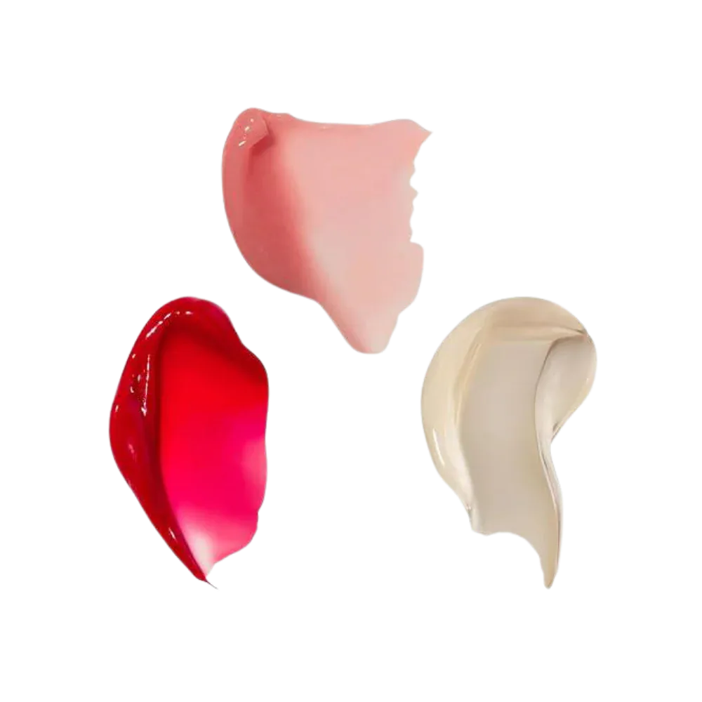 Texturas cremosas de los 3 bálsamos: Cherry, Pink Sugar y Sweet Mint